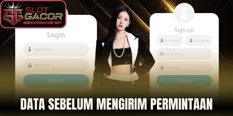 Data sebelum mengirim permintaan 